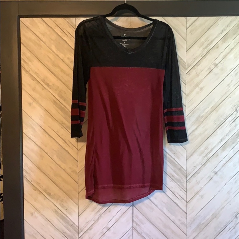 Vanity Super Soft Maroon Baseball Tee